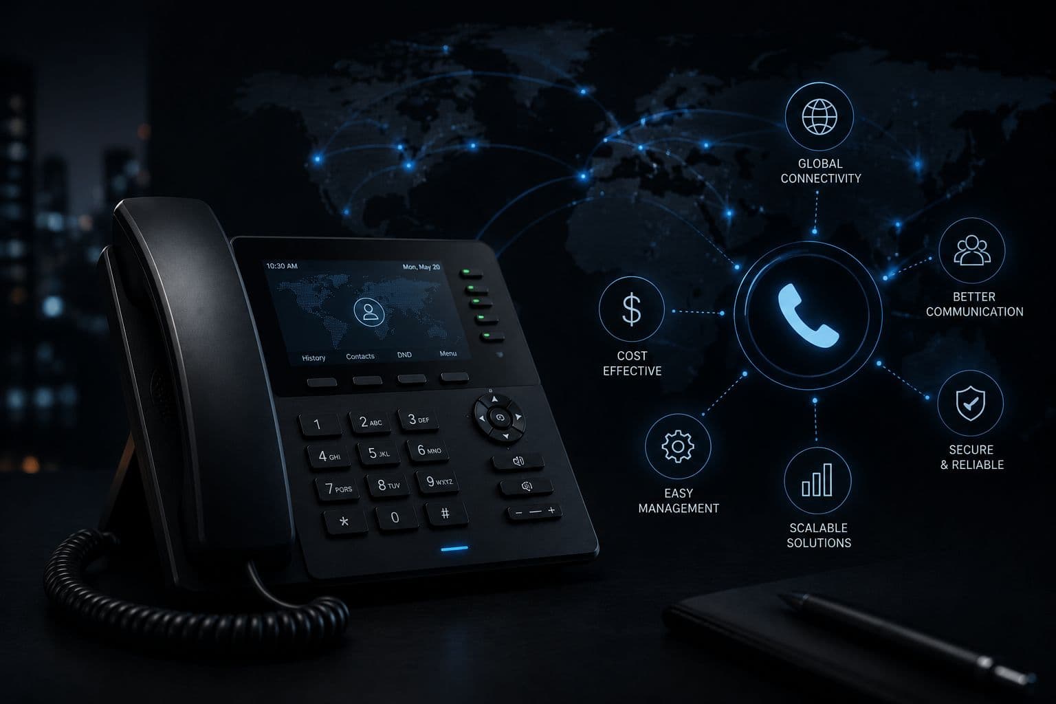 VoIP Phone System - Global Connectivity, Cost Effective, Scalable Solutions, Secure & Reliable